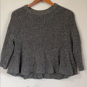 Madewell Crop Knit Grey Sweater